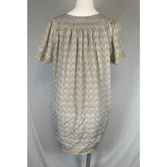 IRO Silk Mini Dress Geometric Size 1 Small Pockets Printed Layered Hem Lined EUC - Picture 4 of 16